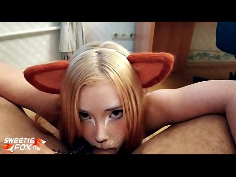 ❤️ Кіцуне ковтає член і кончить в рот ❤️❌ Секс-відео у нас ❤